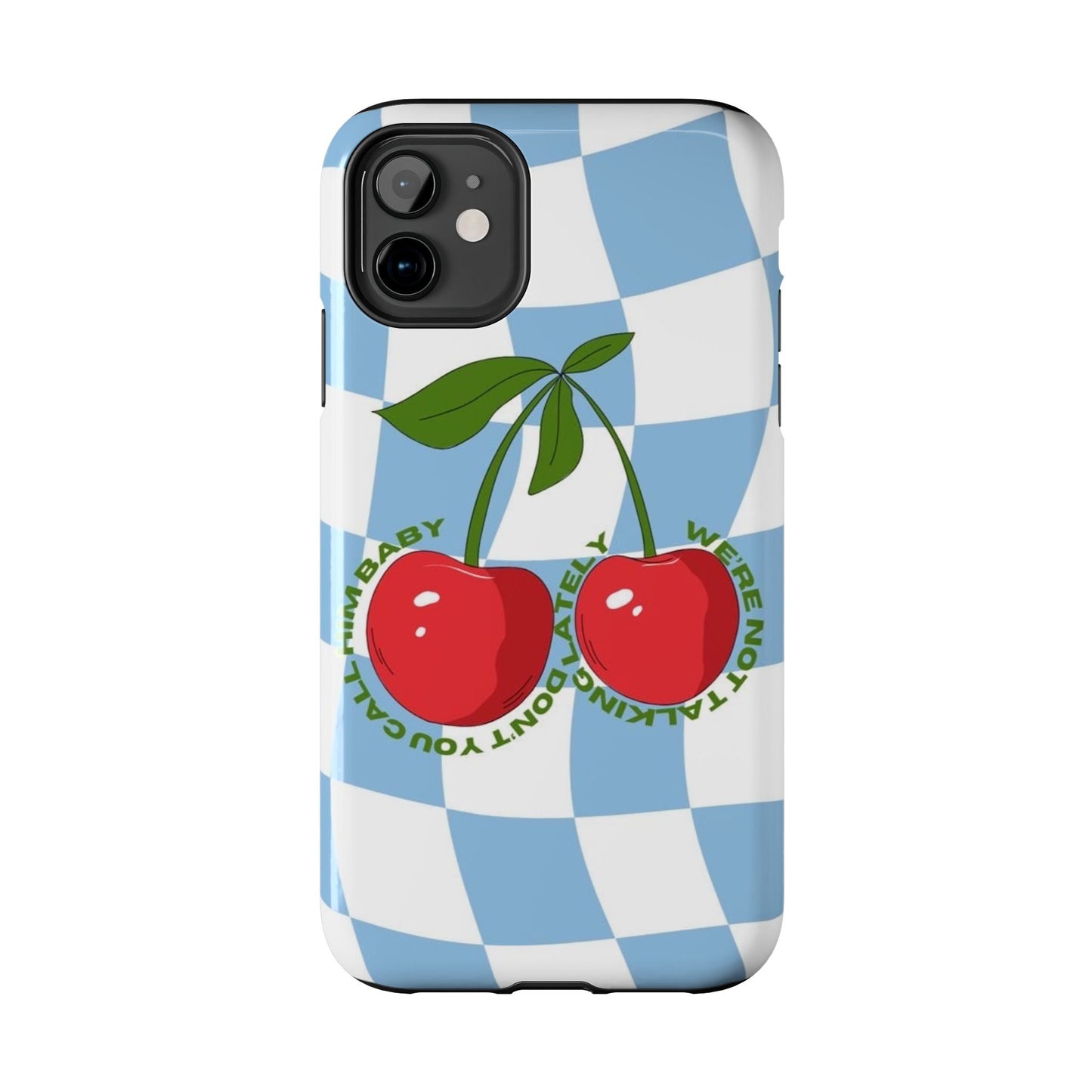 Cherry Gossip Check Tough iPhone Cases - SmartHomeGoodies