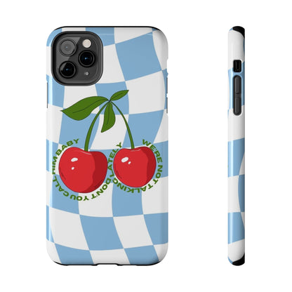 Cherry Gossip Check Tough iPhone Cases - SmartHomeGoodies