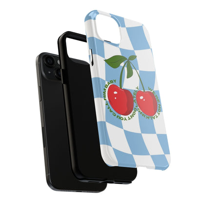 Cherry Gossip Check Tough iPhone Cases - SmartHomeGoodies