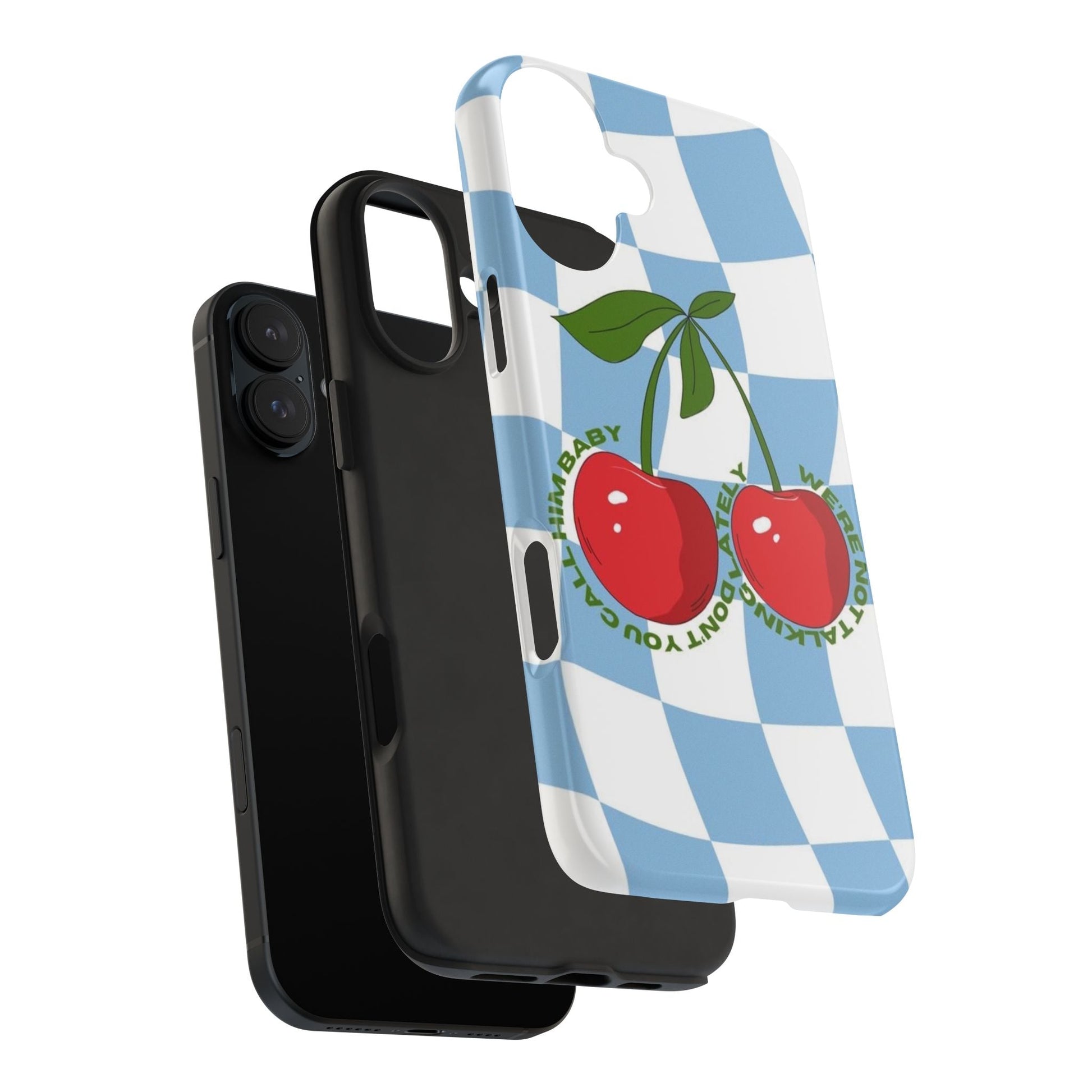 Cherry Gossip Check Tough iPhone Cases - SmartHomeGoodies