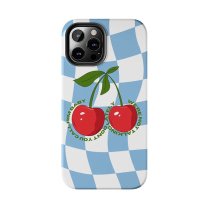 Cherry Gossip Check Tough iPhone Cases - SmartHomeGoodies