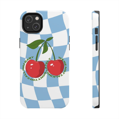 Cherry Gossip Check Tough iPhone Cases - SmartHomeGoodies