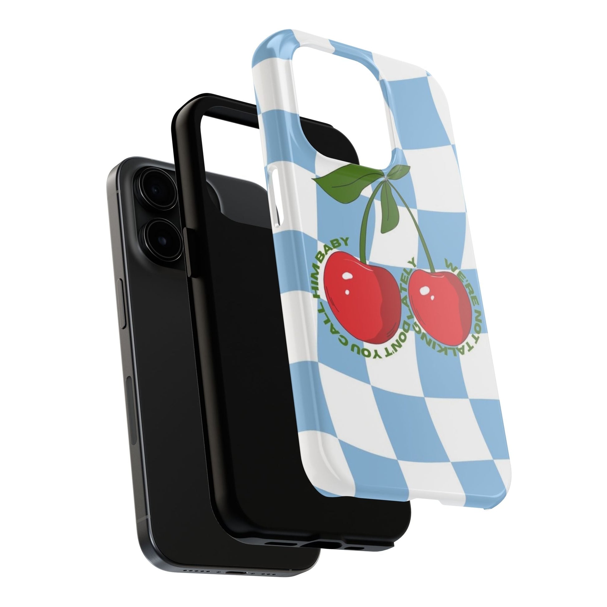 Cherry Gossip Check Tough iPhone Cases - SmartHomeGoodies