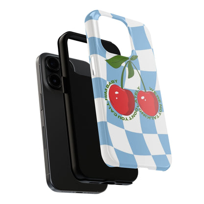 Cherry Gossip Check Tough iPhone Cases - SmartHomeGoodies