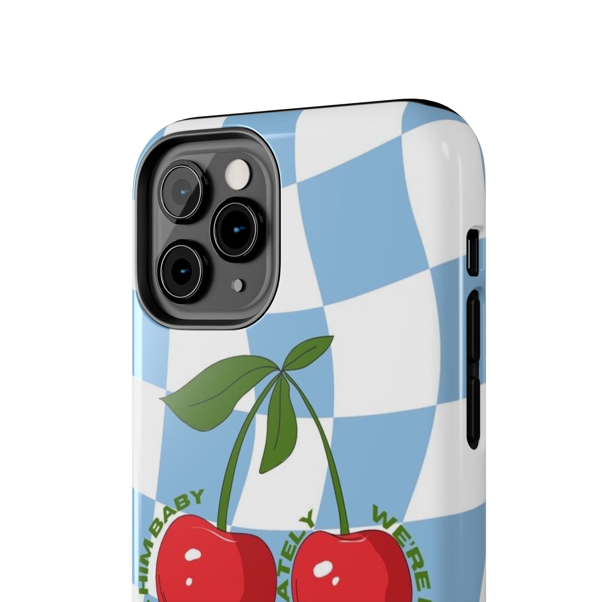 Cherry Gossip Check Tough iPhone Cases - SmartHomeGoodies