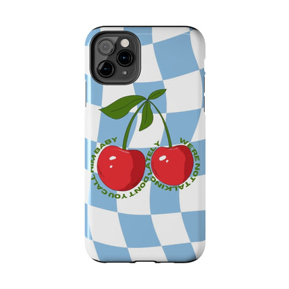 Cherry Gossip Check Tough iPhone Cases - SmartHomeGoodies