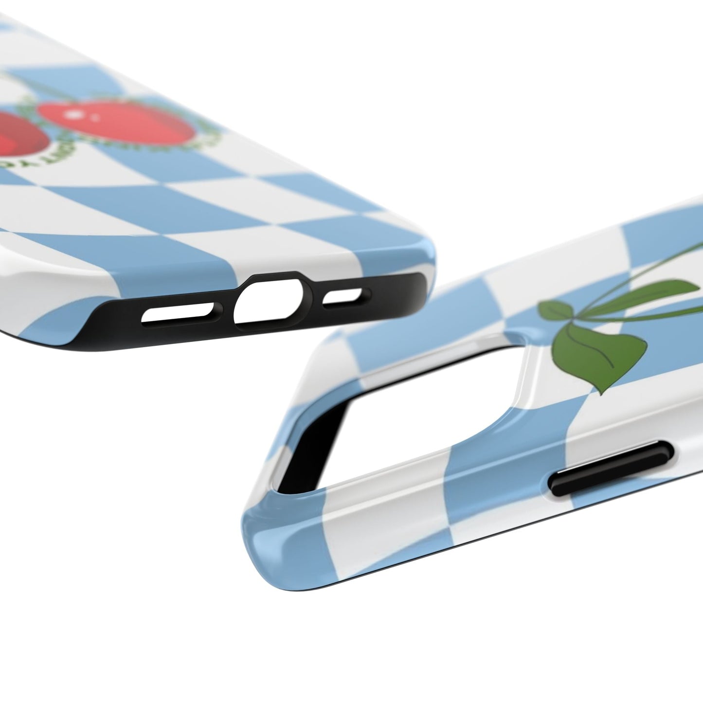 Cherry Gossip Check Tough iPhone Cases - SmartHomeGoodies