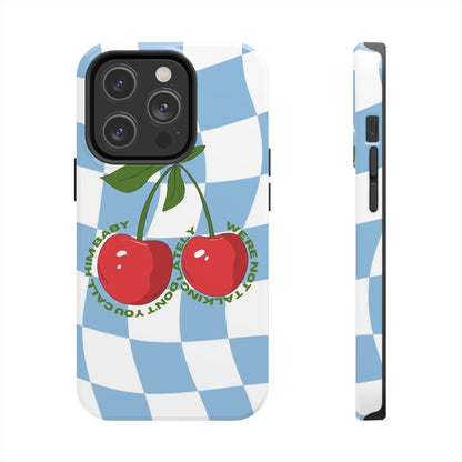 Cherry Gossip Check Tough iPhone Cases - SmartHomeGoodies
