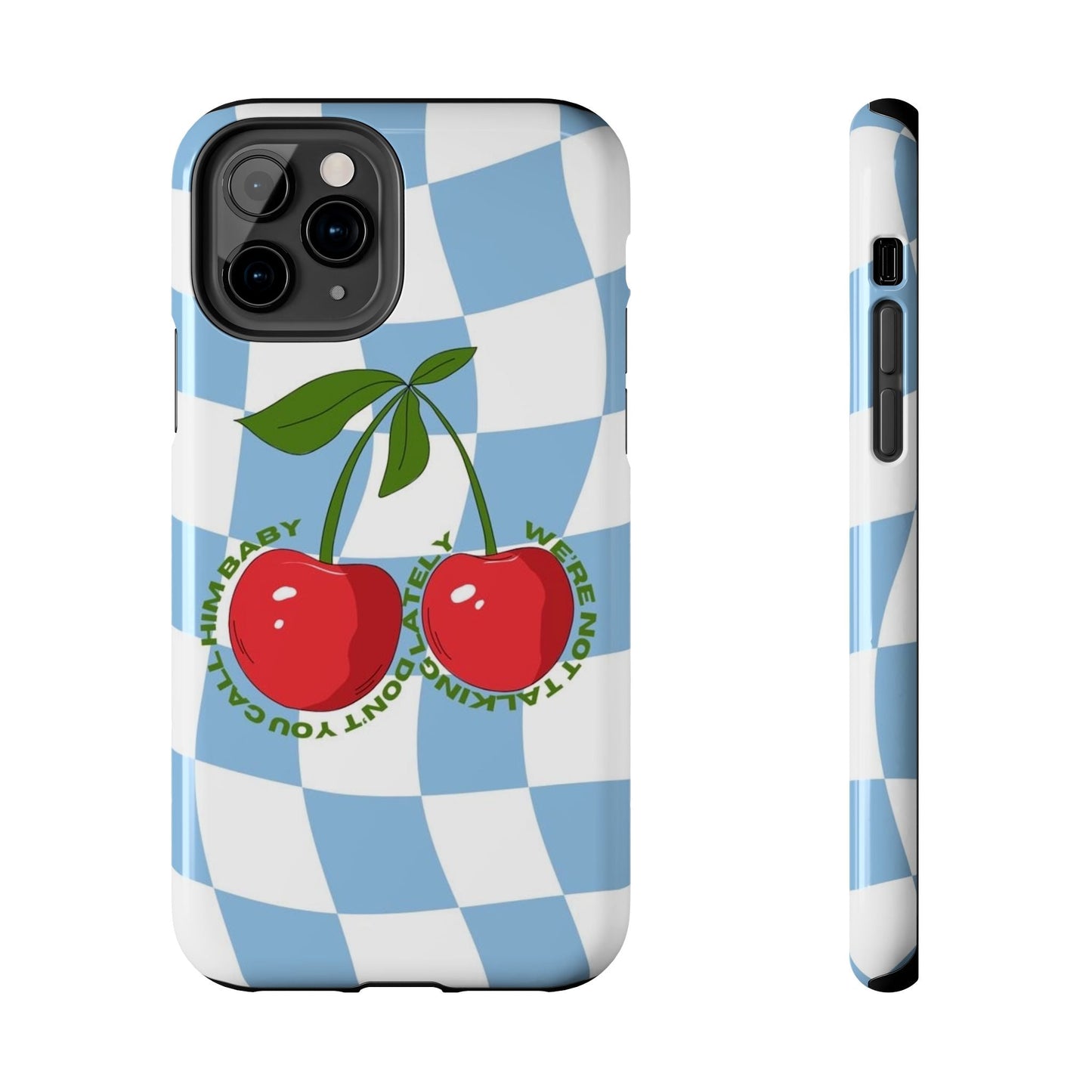 Cherry Gossip Check Tough iPhone Cases - SmartHomeGoodies