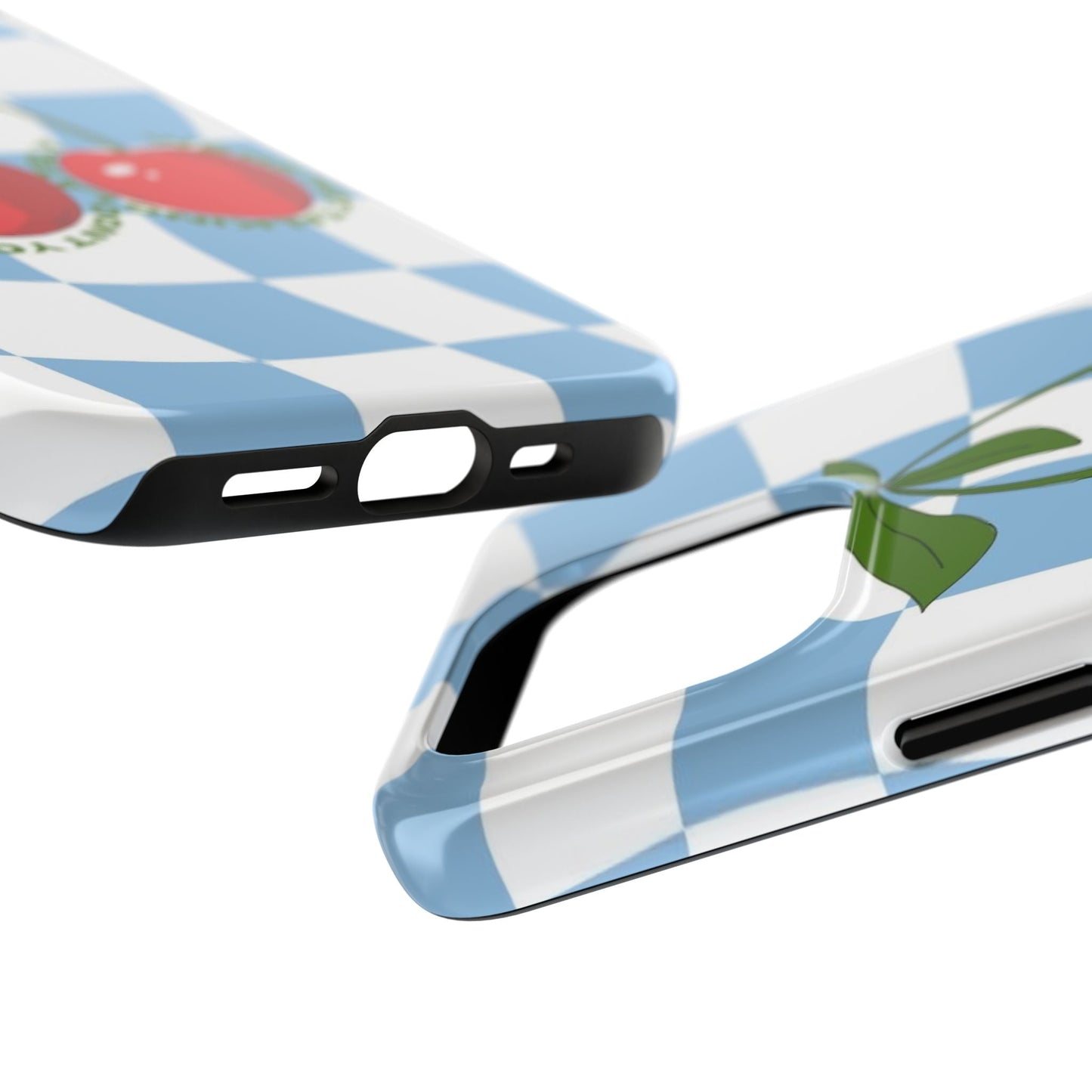 Cherry Gossip Check Tough iPhone Cases - SmartHomeGoodies