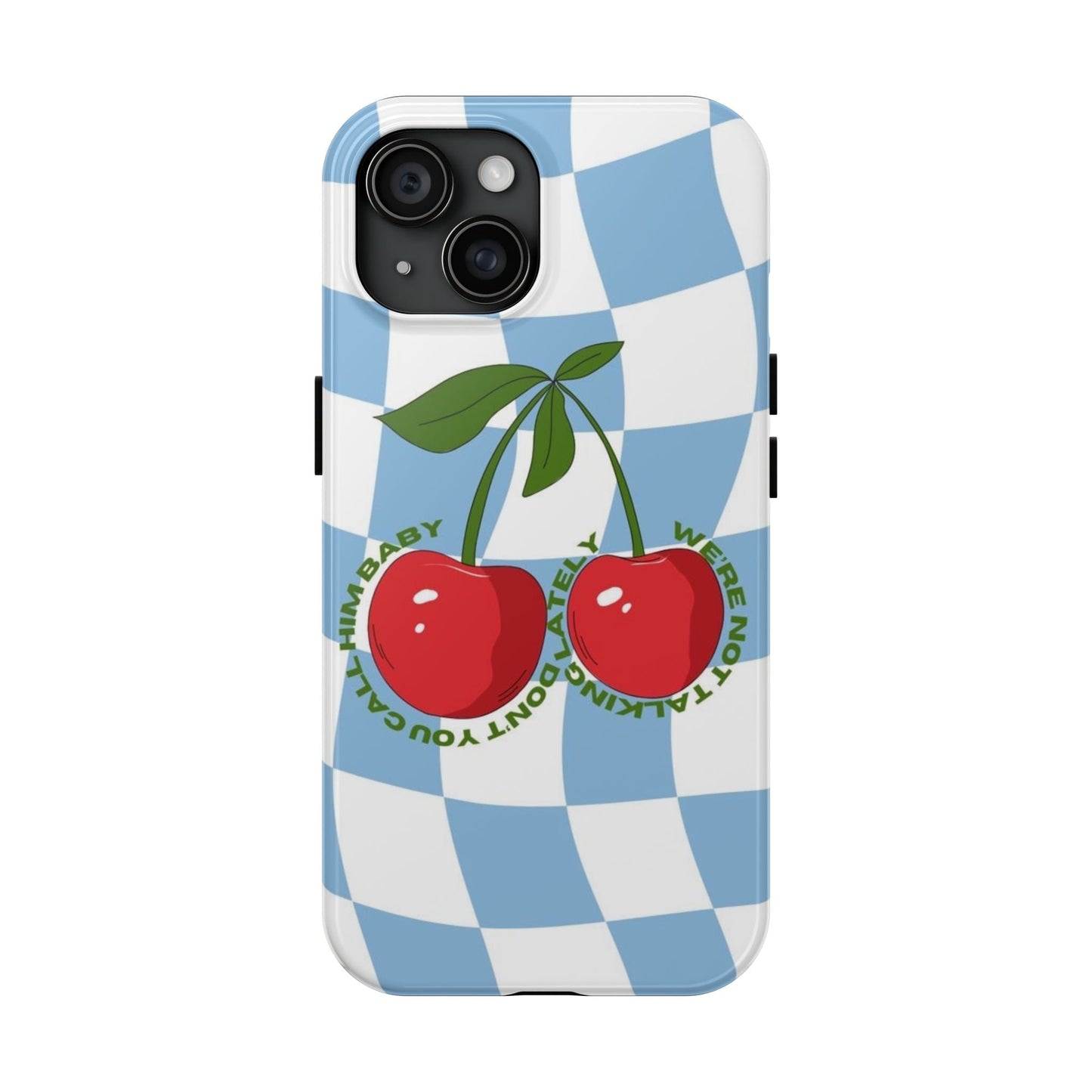 Cherry Gossip Check Tough iPhone Cases - SmartHomeGoodies