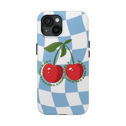 Cherry Gossip Check Tough iPhone Cases - SmartHomeGoodies