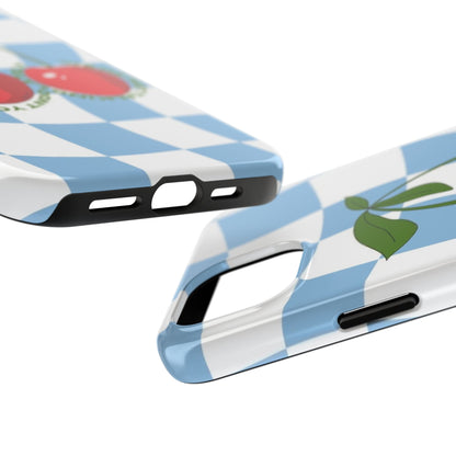 Cherry Gossip Check Tough iPhone Cases - SmartHomeGoodies