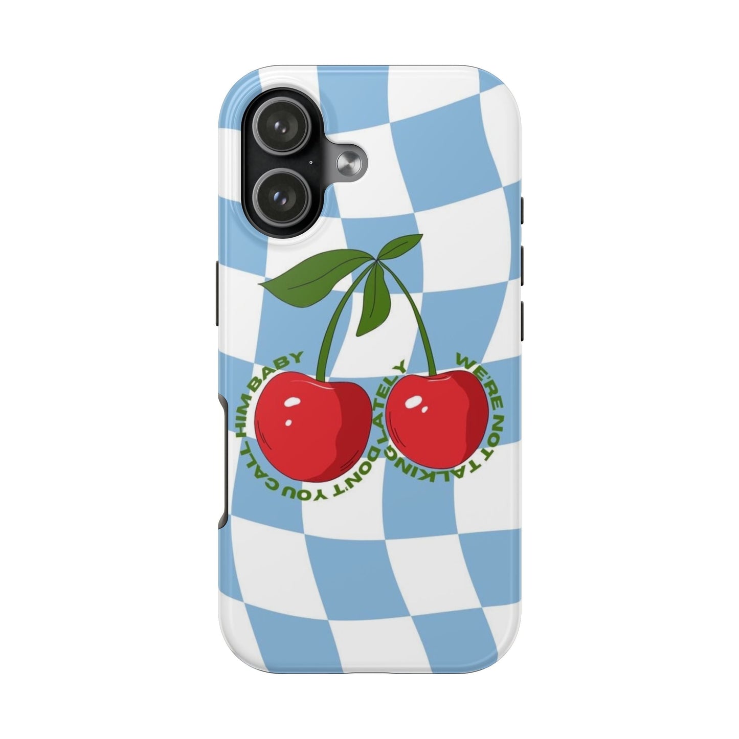 Cherry Gossip Check Tough iPhone Cases - SmartHomeGoodies