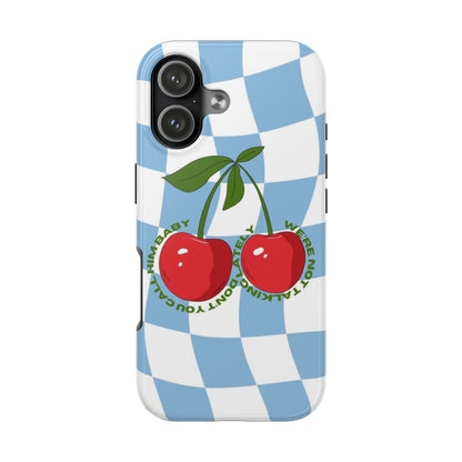 Cherry Gossip Check Tough iPhone Cases - SmartHomeGoodies