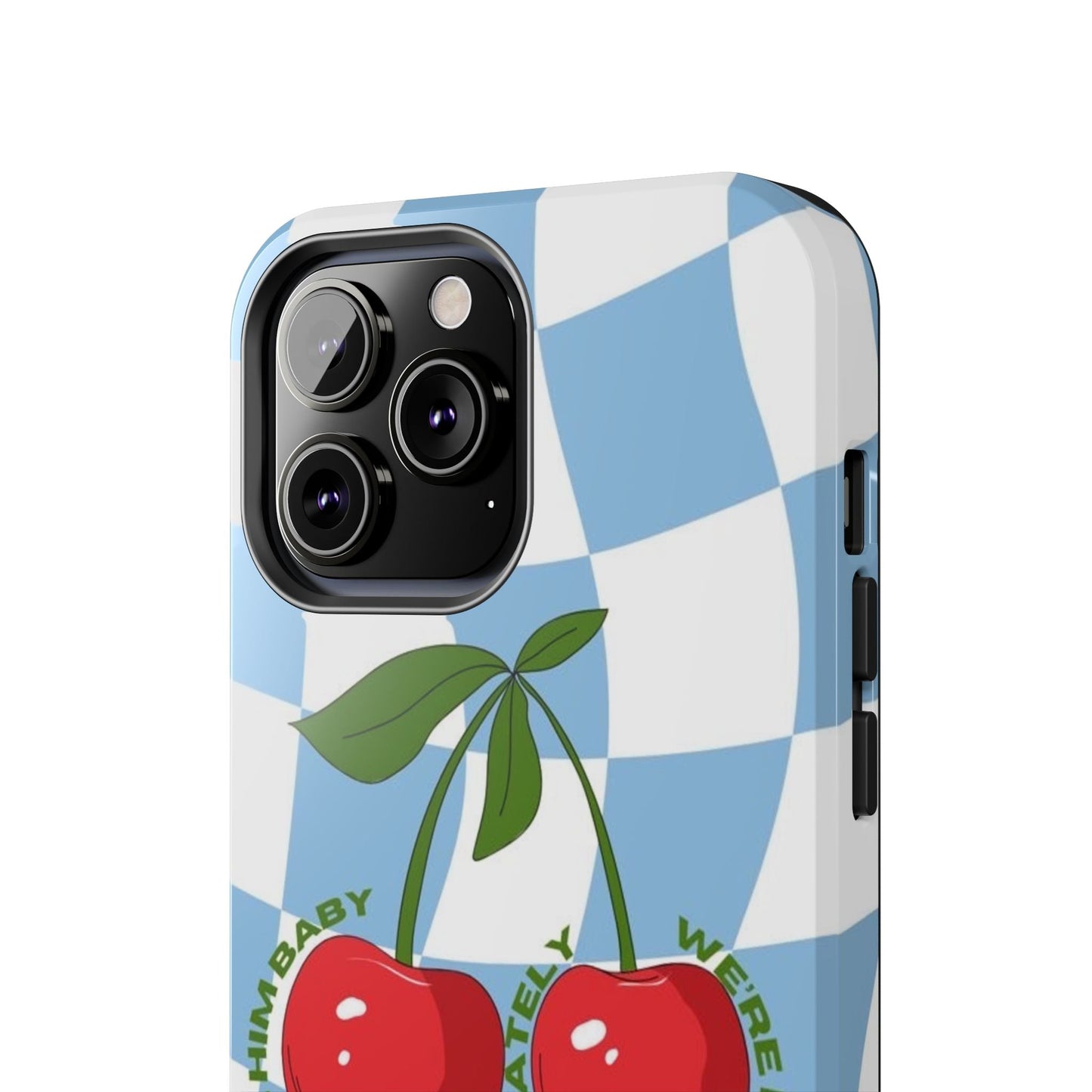 Cherry Gossip Check Tough iPhone Cases - SmartHomeGoodies