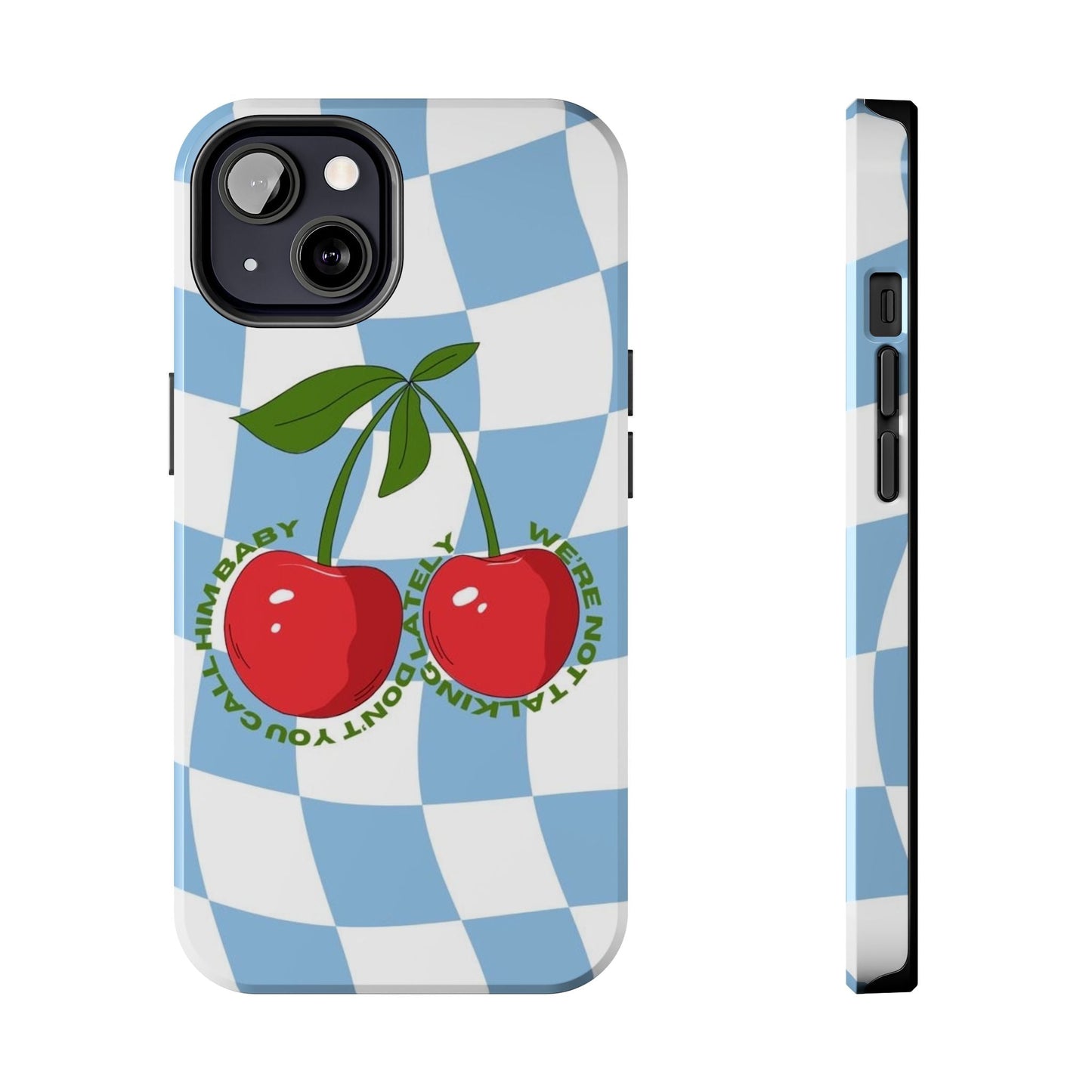 Cherry Gossip Check Tough iPhone Cases - SmartHomeGoodies