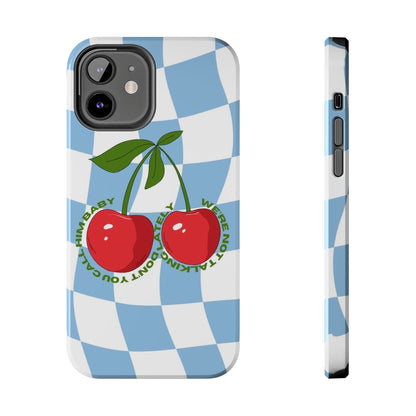 Cherry Gossip Check Tough iPhone Cases - SmartHomeGoodies
