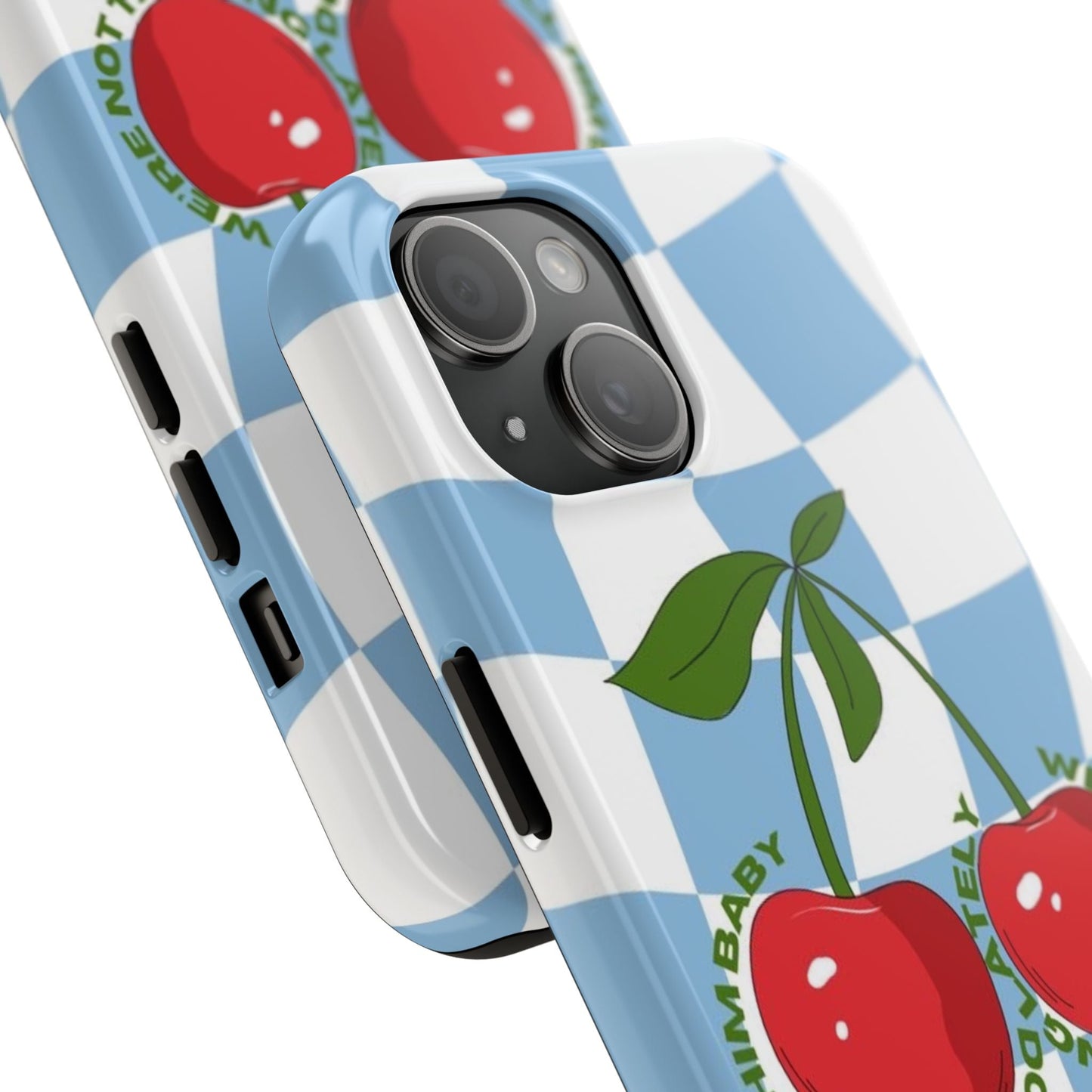 Cherry Gossip Check Tough iPhone Cases - SmartHomeGoodies