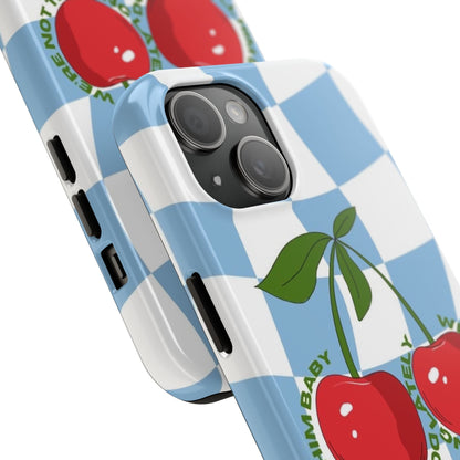 Cherry Gossip Check Tough iPhone Cases - SmartHomeGoodies