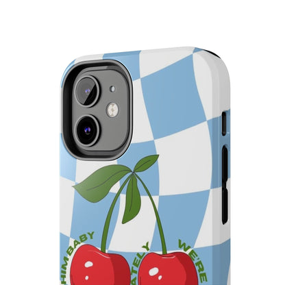 Cherry Gossip Check Tough iPhone Cases - SmartHomeGoodies