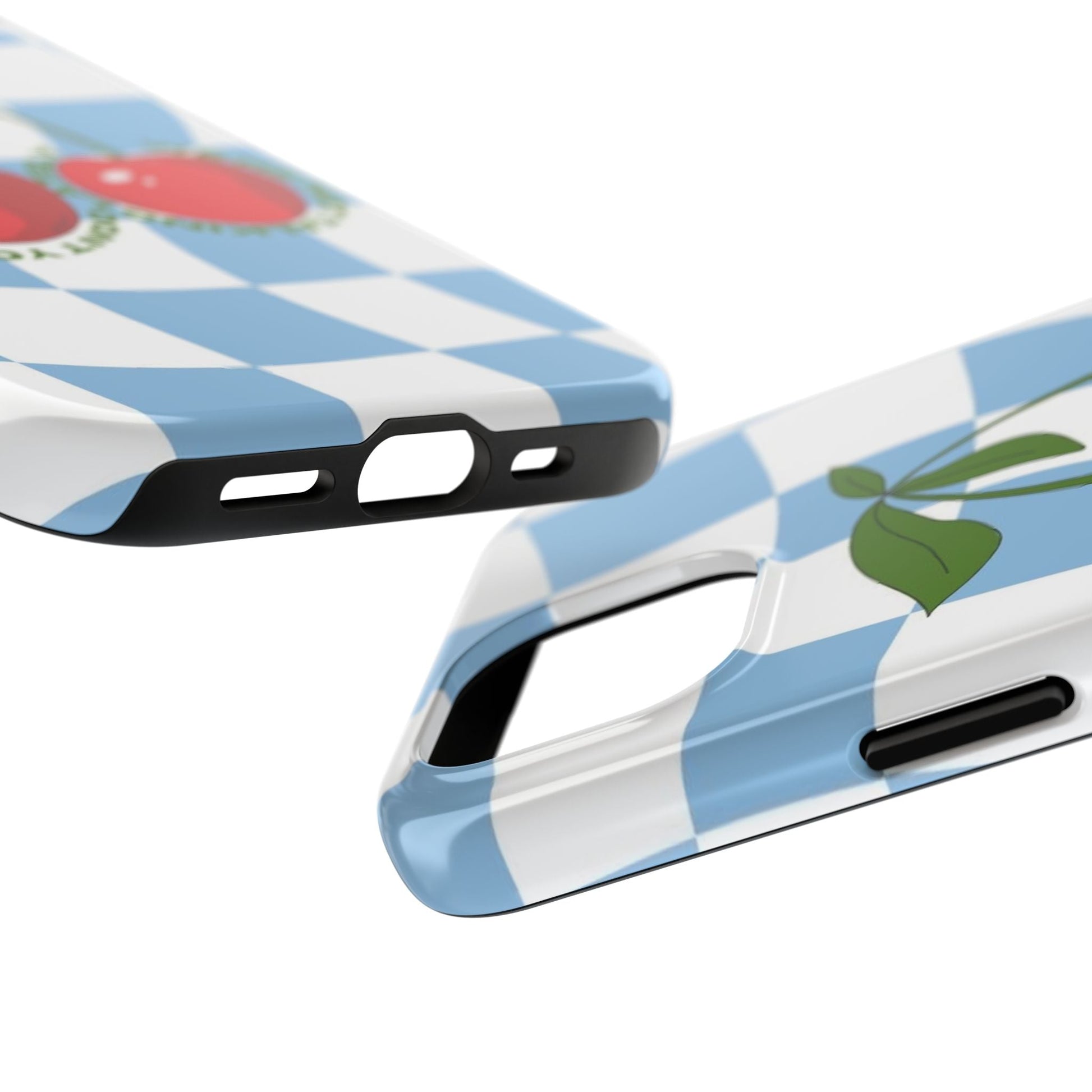 Cherry Gossip Check Tough iPhone Cases - SmartHomeGoodies
