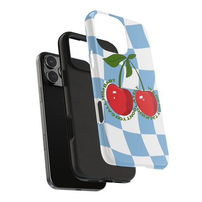 Cherry Gossip Check Tough iPhone Cases - SmartHomeGoodies