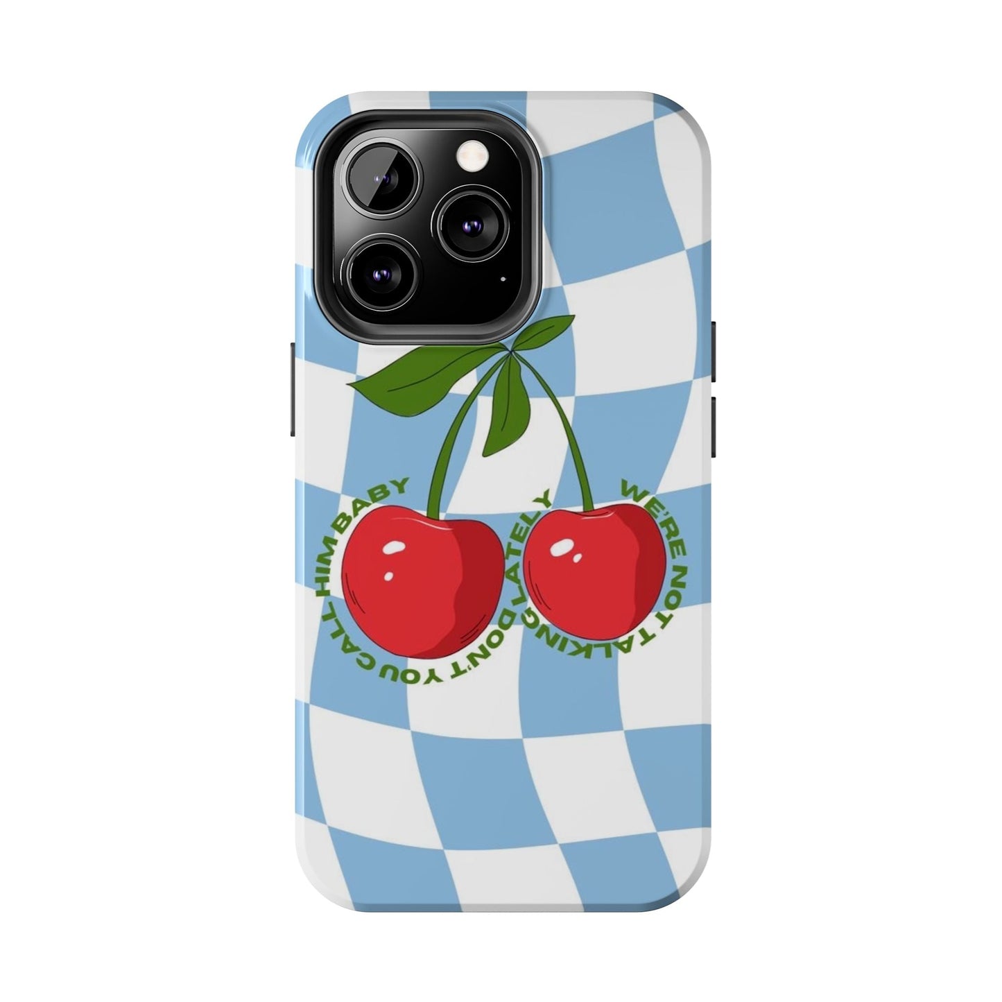 Cherry Gossip Check Tough iPhone Cases - SmartHomeGoodies