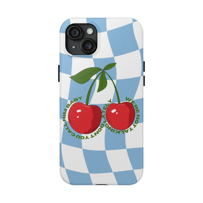 Cherry Gossip Check Tough iPhone Cases - SmartHomeGoodies
