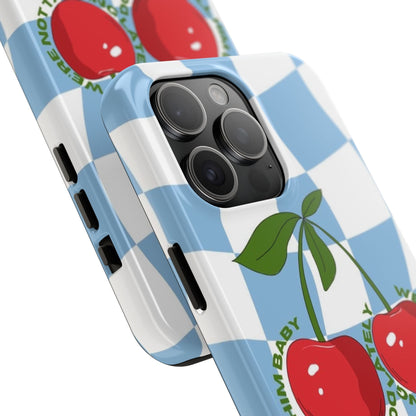 Cherry Gossip Check Tough iPhone Cases - SmartHomeGoodies