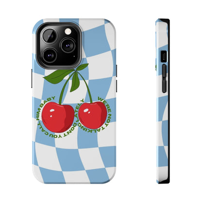 Cherry Gossip Check Tough iPhone Cases - SmartHomeGoodies
