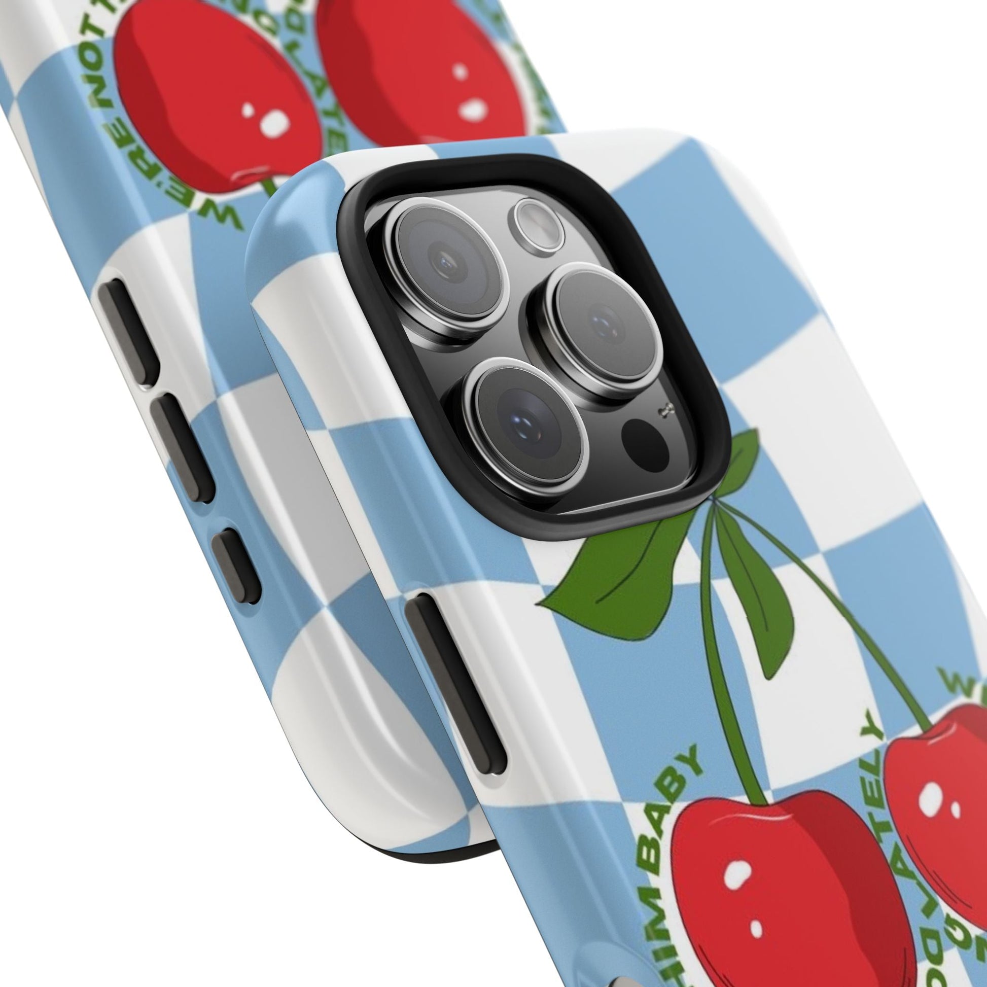 Cherry Gossip Check Tough iPhone Cases - SmartHomeGoodies