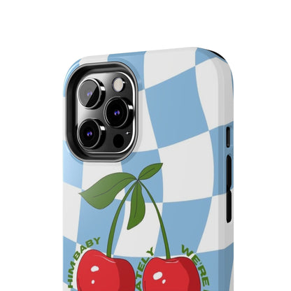 Cherry Gossip Check Tough iPhone Cases - SmartHomeGoodies