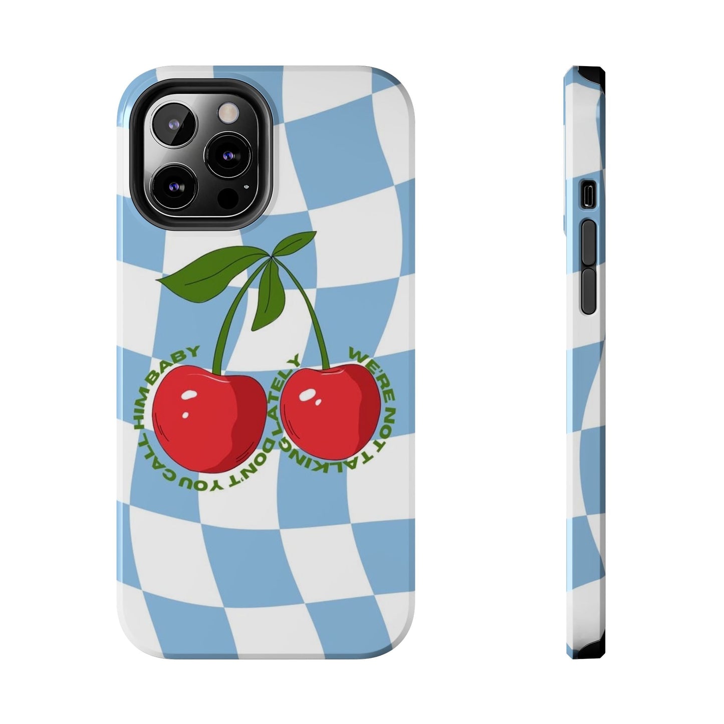 Cherry Gossip Check Tough iPhone Cases - SmartHomeGoodies
