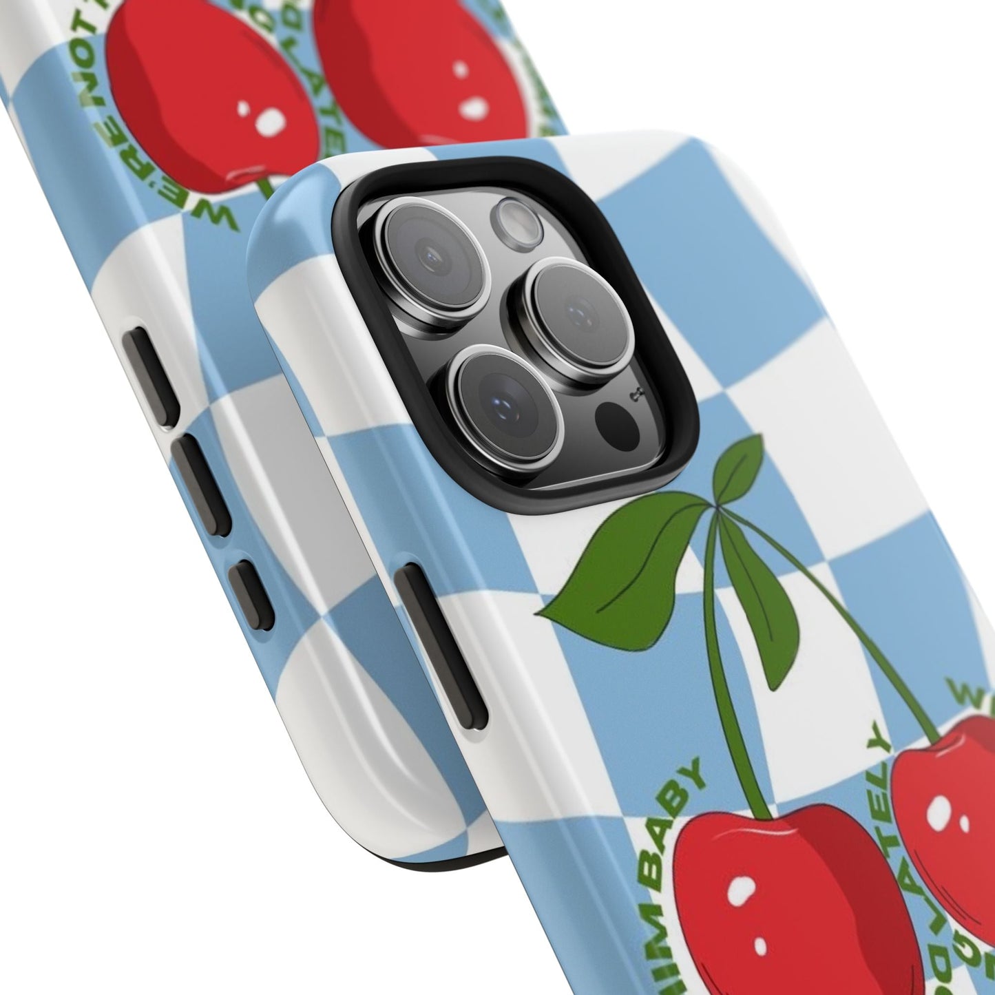 Cherry Gossip Check Tough iPhone Cases - SmartHomeGoodies