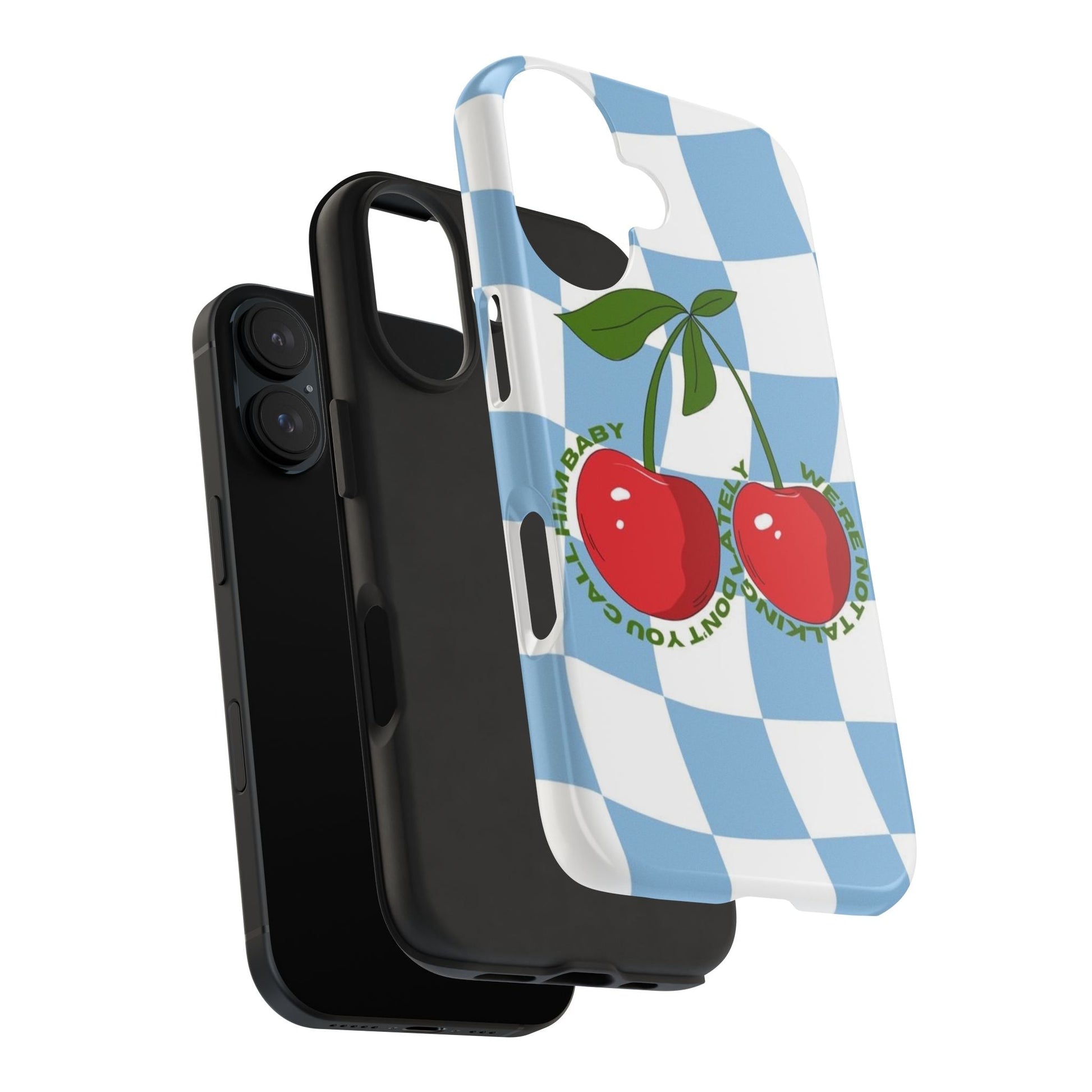 Cherry Gossip Check Tough iPhone Cases - SmartHomeGoodies