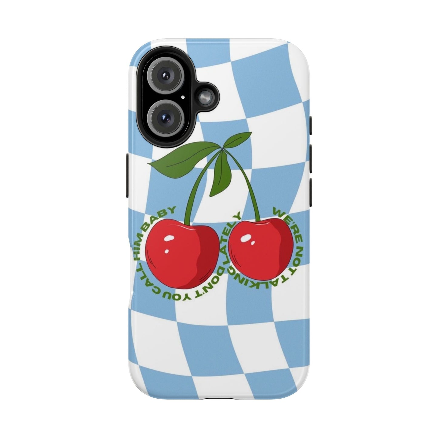 Cherry Gossip Check Tough iPhone Cases - SmartHomeGoodies