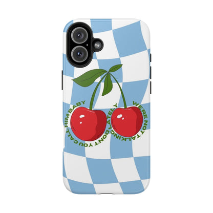 Cherry Gossip Check Tough iPhone Cases - SmartHomeGoodies