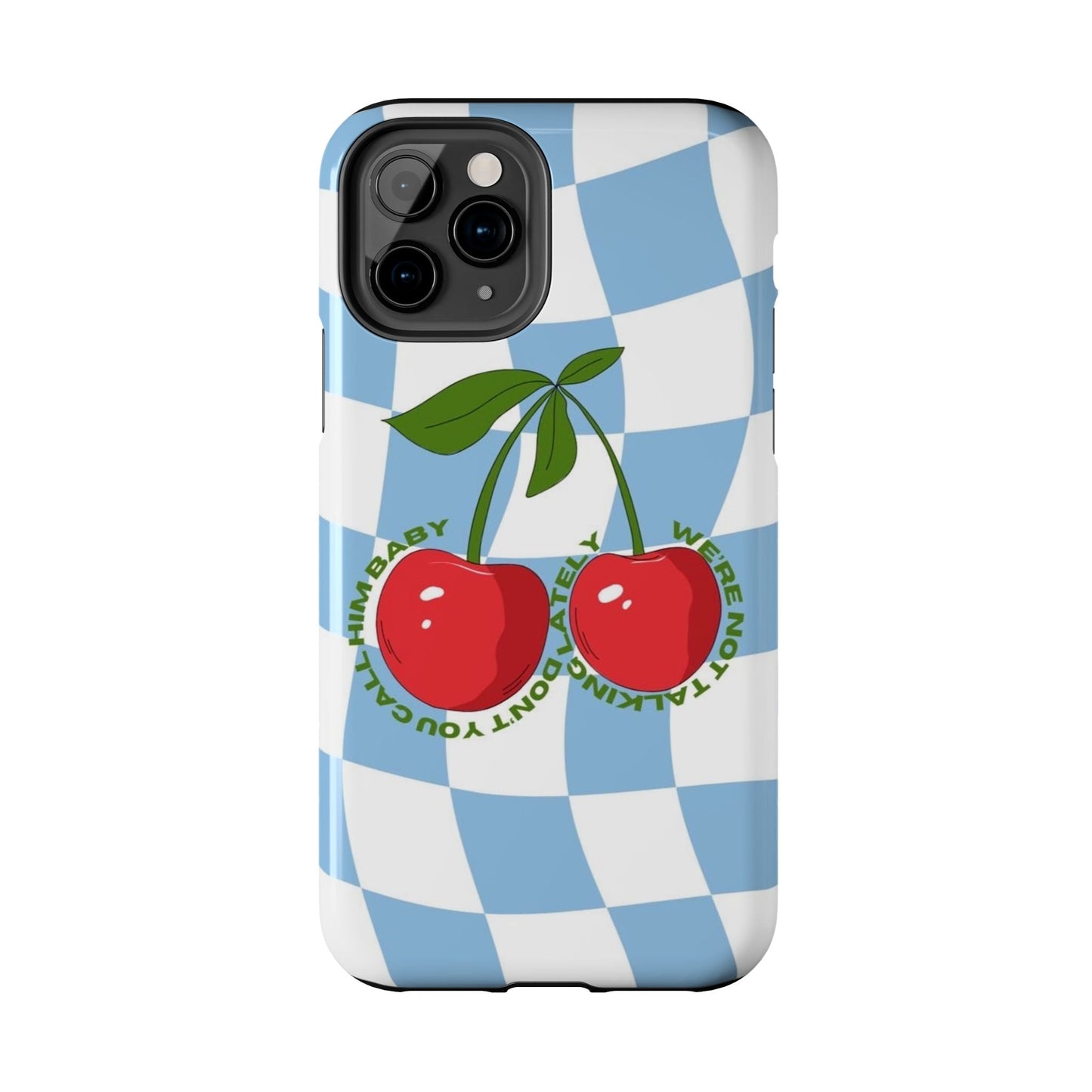 Cherry Gossip Check Tough iPhone Cases - SmartHomeGoodies
