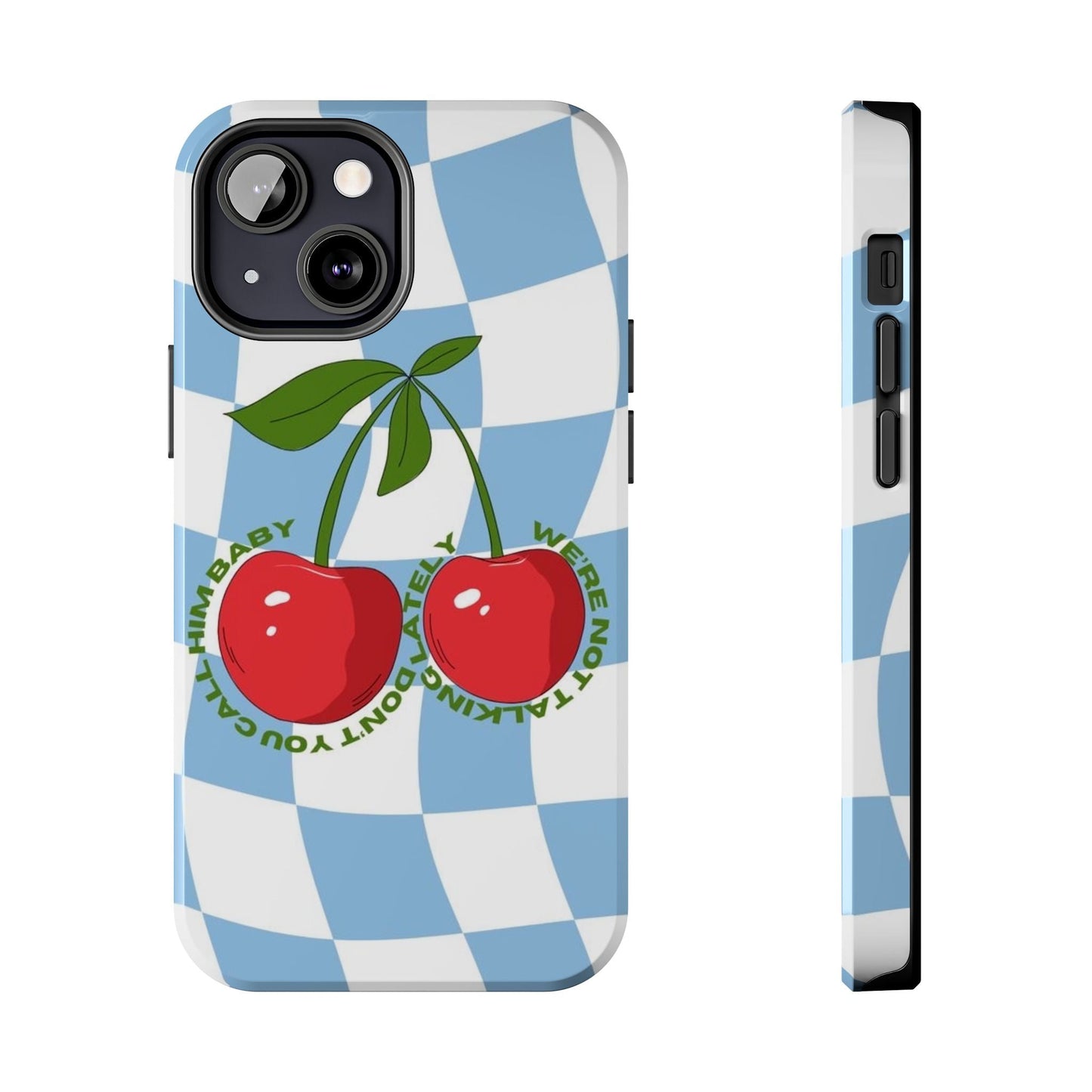 Cherry Gossip Check Tough iPhone Cases - SmartHomeGoodies