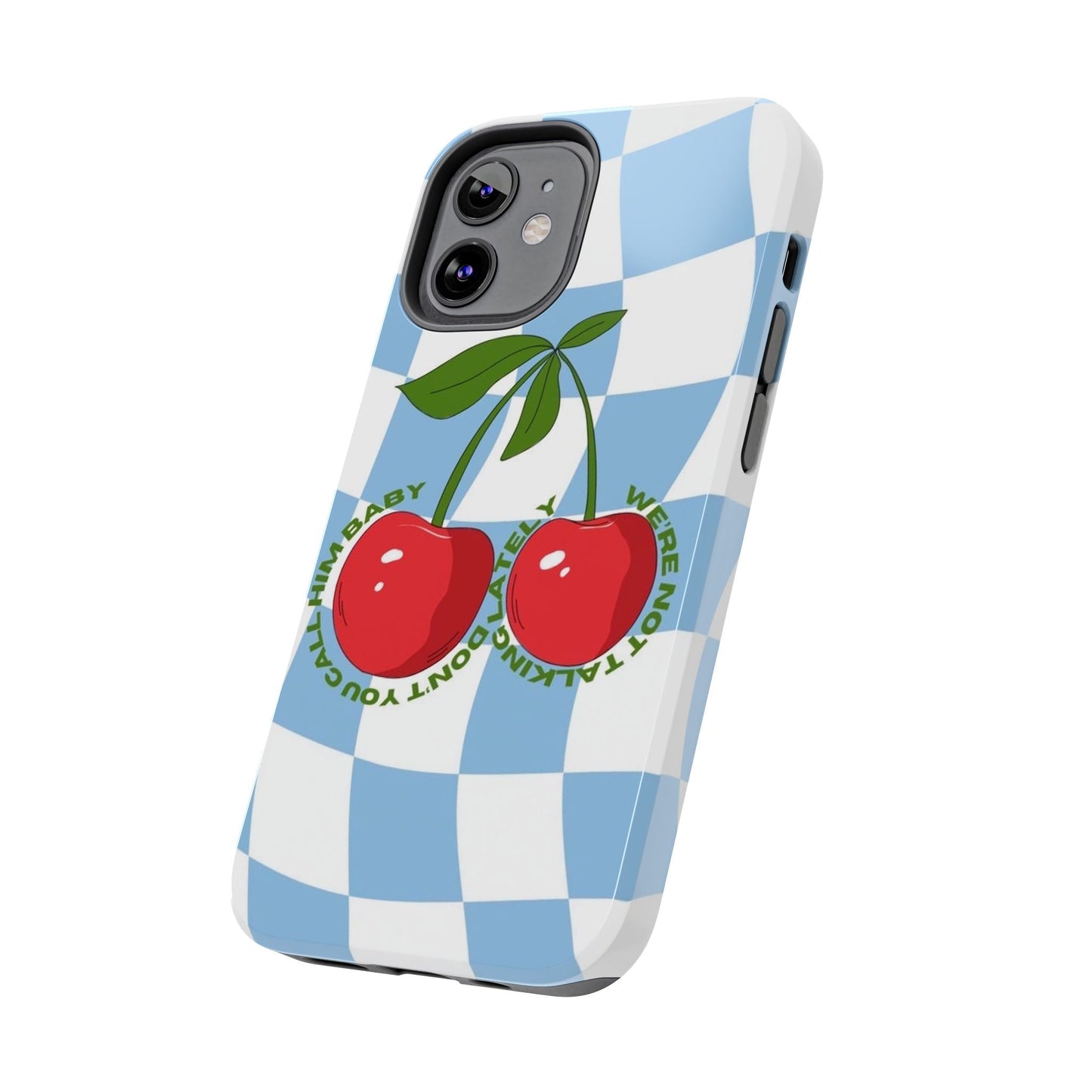 Cherry Gossip Check Tough iPhone Cases - SmartHomeGoodies