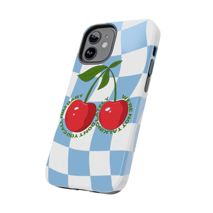 Cherry Gossip Check Tough iPhone Cases - SmartHomeGoodies