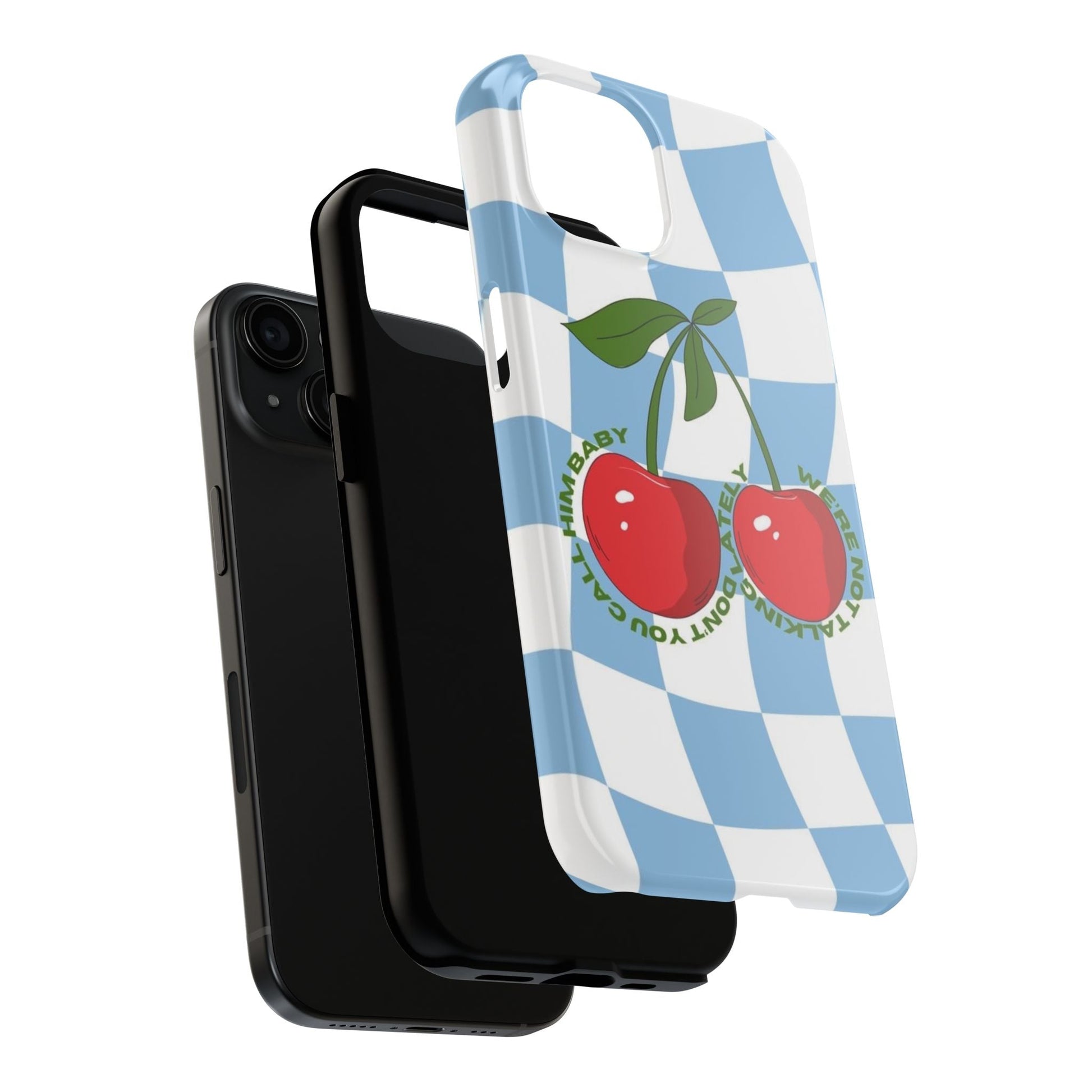 Cherry Gossip Check Tough iPhone Cases - SmartHomeGoodies