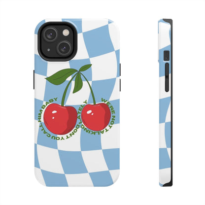 Cherry Gossip Check Tough iPhone Cases - SmartHomeGoodies