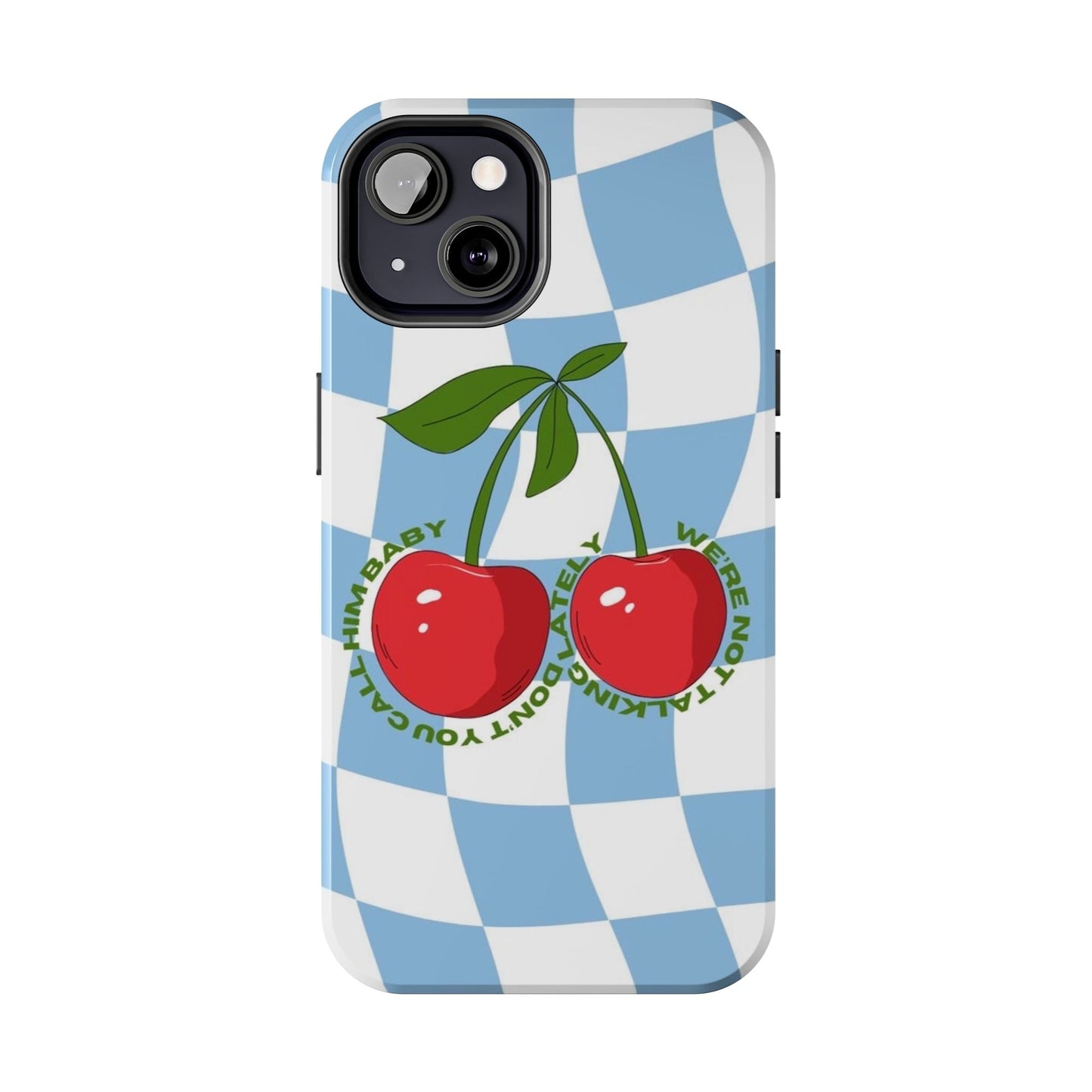 Cherry Gossip Check Tough iPhone Cases - SmartHomeGoodies