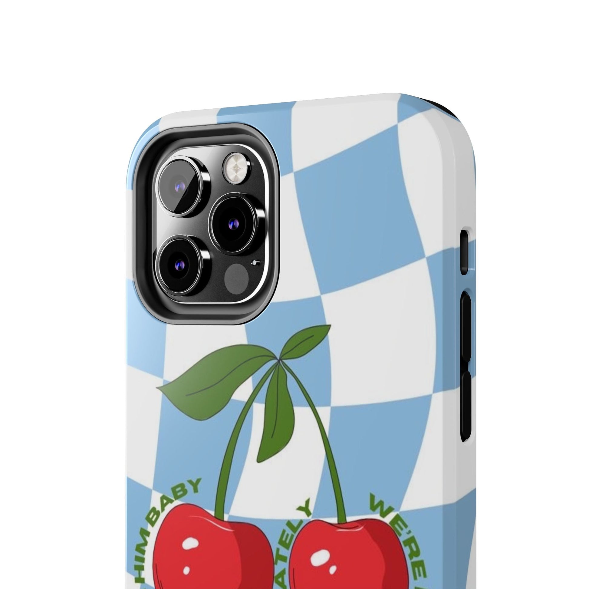 Cherry Gossip Check Tough iPhone Cases - SmartHomeGoodies