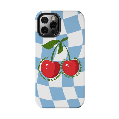 Cherry Gossip Check Tough iPhone Cases - SmartHomeGoodies