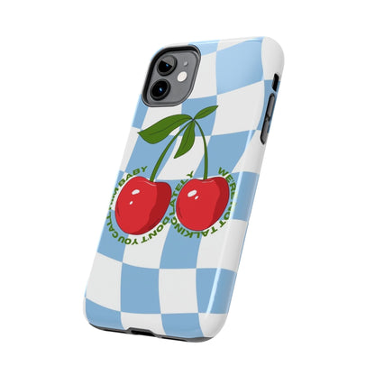 Cherry Gossip Check Tough iPhone Cases - SmartHomeGoodies