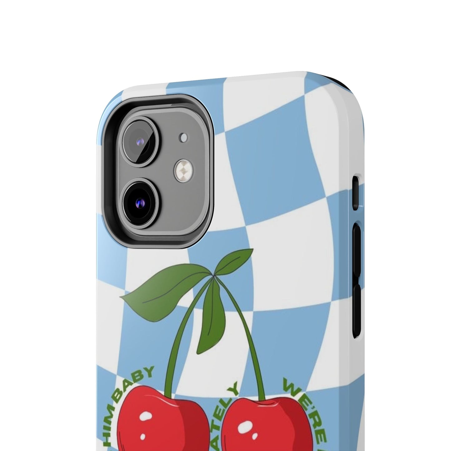 Cherry Gossip Check Tough iPhone Cases - SmartHomeGoodies