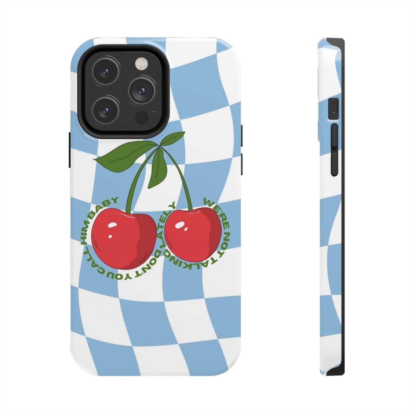 Cherry Gossip Check Tough iPhone Cases - SmartHomeGoodies